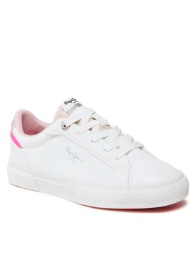 Pepe Jeans Tenis Superge Kenton Basic Girl PGS30549 Bela