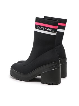 Tommy Jeans Škornji Knitted Boot EN0EN02061 Črna