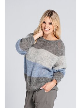 Look Made With Love Look Made With Love Sweter Look M361 Blue Szary Classic Fit