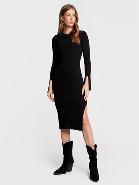 Notes Du Nord Notes Du Nord Džemper haljina Elena 12790 Crna Slim Fit
