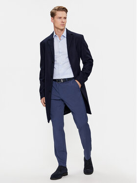 Calvin Klein Calvin Klein Płaszcz wełniany K10K110462 Granatowy Regular Fit