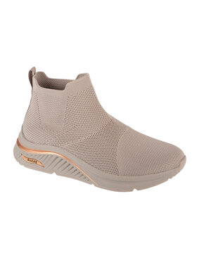 Skechers Skechers Buty do biegania Skechers Arch Fit S-Miles - Sock Walk Beżowy