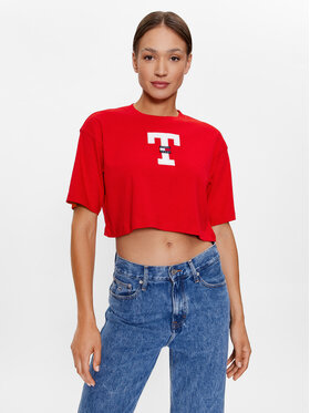 Tommy Jeans Tommy Jeans T-Shirt DW0DW16167 Rot Oversize