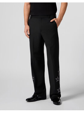 PHILIPP PLEIN PHILIPP PLEIN Bavlnené nohavice 29062 Čierna Regular Fit