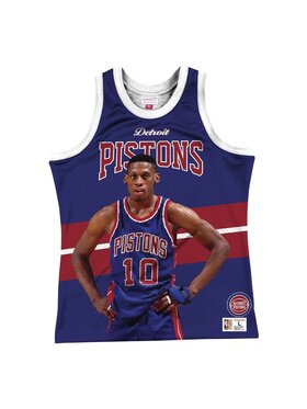 Mitchell & Ness Mitchell & Ness Tank top Detroit Pistons Dennis Rodman Granatowy Standard Fit