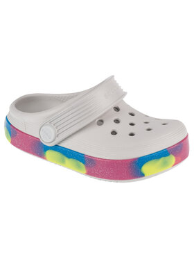 Crocs Crocs Klapki Crocs Off Court Glitter Band Clog T Biały