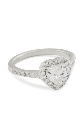 ICED STUFF ICED STUFF Žiedas Heart Gem Baltas auksas