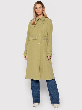 Guess Guess Trench Gemma W2RL02 WE0K0 Zelena Slim Fit