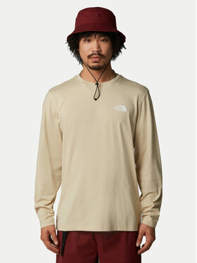 The North Face The North Face Hosszú ujjú Simple Dome NF0A87QN Bézs Regular Fit