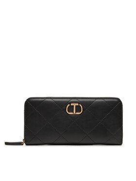 TWINSET TWINSET Velká dámská peněženka Zip Around 242TB Černá