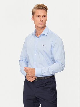 Tommy Hilfiger Tommy Hilfiger Krekls MW0MW38347 Gaiši zils Slim Fit
