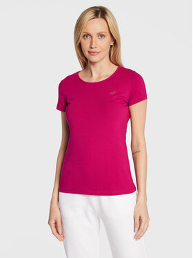 4F 4F T-Shirt H4Z22-TSD350 Ροζ Regular Fit