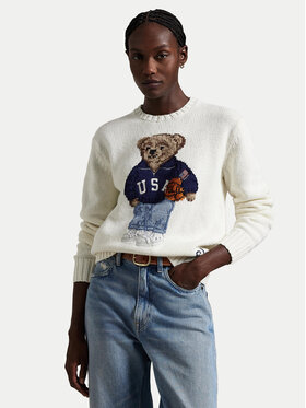 Polo Ralph Lauren Polo Ralph Lauren Sveter 211966255001 Écru Relaxed Fit