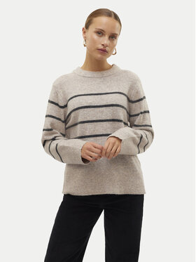 Vero Moda Vero Moda Sweter Flawless 10320487 Beżowy Loose Fit