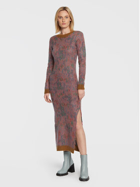 Remain Remain Sukienka dzianinowa Knit Brushed Jacquard RM1718 Kolorowy Regular Fit
