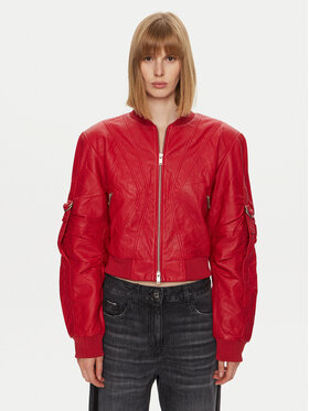 Gestuz Gestuz Bőrkabát Zania 10909838 Piros Regular Fit
