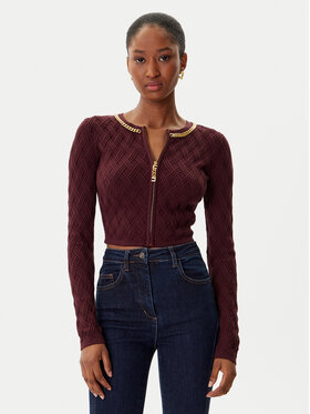 Elisabetta Franchi Elisabetta Franchi Kardigan MK-29B-56E2-V450 Tamnocrvena Regular Fit
