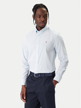 Tommy Hilfiger Tommy Hilfiger Krekls Gingham MW0MW41713 Gaiši zils Regular Fit