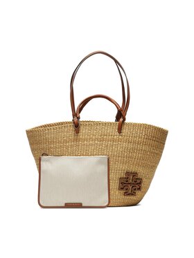 Tory Burch Tory Burch Rankinė Ella Straw Basket Tote 135740 Smėlio