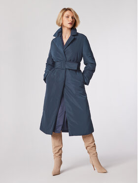 Simple Simple Зимно палто PLD515-01 Тъмносин Standard Fit