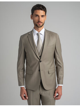 Borgio Borgio Marynarka brione_gi Beżowy Slim Fit