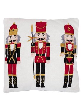 MIAhome MIAhome Poduszka świąteczna z Dziadkami do Orzechów, 45x45 cm Kolorowy