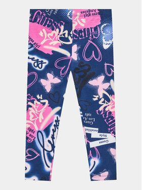 Guess Guess Legginsy K3BB00 J1313 Granatowy Slim Fit
