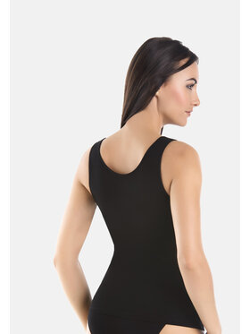 Teyli Teyli Top Koszulka bawełniana Claudia V Czarny Standard Fit