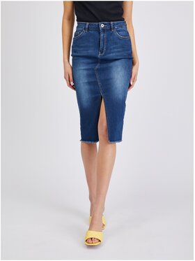 Orsay Orsay Spódnica jeansowa 710319548000__40 Niebieski Regular Fit