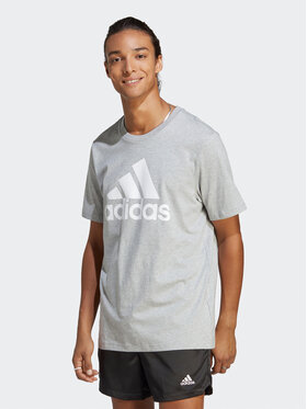 adidas adidas Tričko Essentials Single Jersey Big Logo T-Shirt IC9350 Sivá Regular Fit
