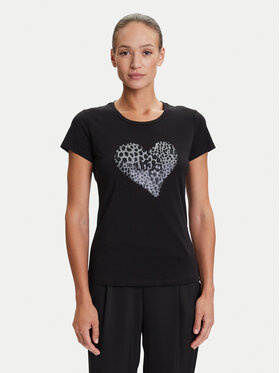 Liu Jo Liu Jo Tricou UF5264 JS923 Negru Regular Fit