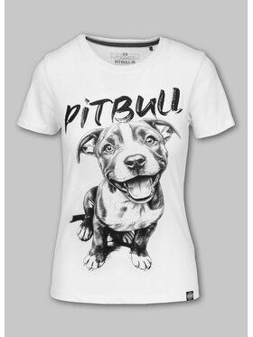 PITBULL PITBULL T-Shirt Koszulka damska PUPPY II XL Biały Regular Fit