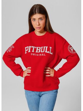 PITBULL PITBULL Bluza Bluza damska oversize Tyrian S Czerwony Regular Fit