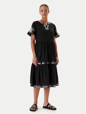 Tatuum Tatuum Letné šaty Ayo T2509.202 Čierna Relaxed Fit