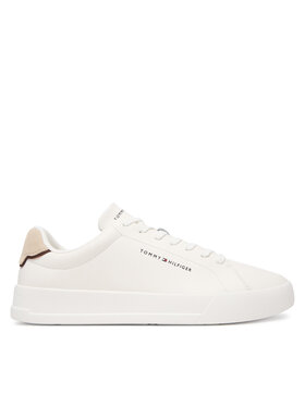 Tommy Hilfiger Tommy Hilfiger Sneakersy Th Court Lth Detail Ess FM0FM05367 Biały