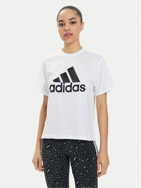 adidas adidas Футболка Floral Graphic Big Logo IN7314 Білий Regular Fit