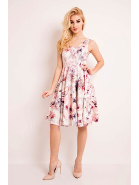 Awama Awama Koktejlové šaty L038 Barevná Basic Fit