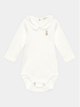 United Colors Of Benetton United Colors Of Benetton Дитяче боді 3I9WAB00G Білий Regular Fit