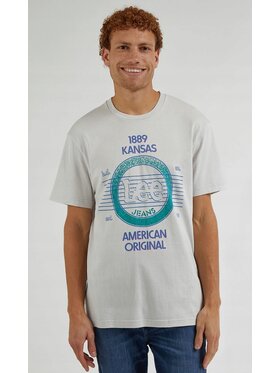 Lee Lee T-Shirt 80'S Graphic Tee Szary Relaxed Fit