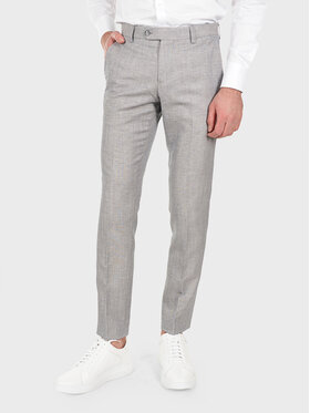 Evenemen Evenemen Spodnie garniturowe OVO BEIGE Szary Slim Fit