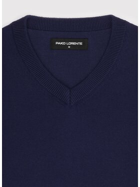 Pako Lorente Pako Lorente Sweter P26WN-2X-010 Granatowy Straight Fit