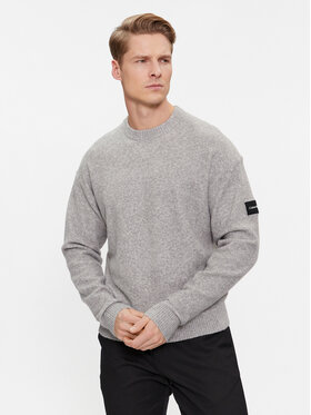Calvin Klein Calvin Klein Džemper K10K110401 Siva Regular Fit