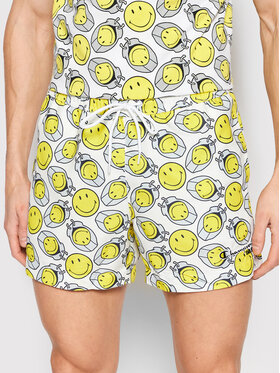 Champion Champion Pantaloni scurți pentru înot SMILEY Poly 218224 Alb Regular Fit