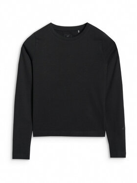 4F 4F Bluzka BASIC+ Czarny Slim Fit