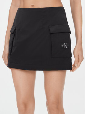 Calvin Klein Jeans Calvin Klein Jeans Mini sukňa Light Padded Cargo Skirt J20J222620 Čierna Regular Fit
