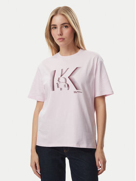 KARL LAGERFELD KARL LAGERFELD T-Shirt B4W17003 Ανοιχτό ροζ Regular Fit