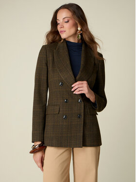 Oltre Oltre Marynarka Q041R004674N0V2 Brązowy Regular Fit