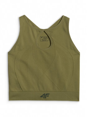 4F 4F Koszulka techniczna SOLAR PUNK Khaki Slim Fit