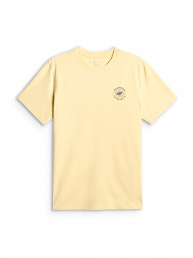 4F 4F T-Shirt CATCH THE WAVE Żółty jasny Regular Fit