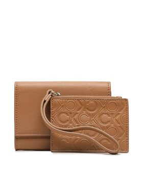 Calvin Klein Calvin Klein Mazs sieviešu maks Re-Lock Bifold & Cardholder Sm K60K611092 Brūns